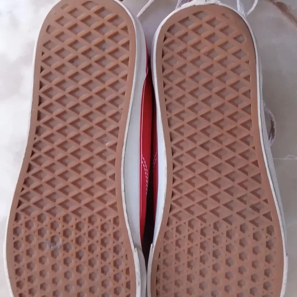 Vans Men's Red and White Trainers